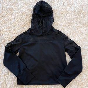 Zella Girl Kids' (Little Girl) Black Mix It Up Hooded Tee Size Small (7/8)